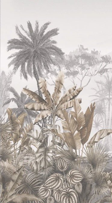 Carta da parati seppia tropicale