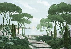 Tapete „Spaziergang in den grünen Calanques“