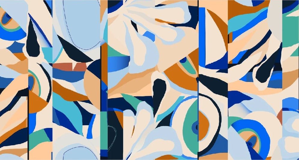 Papier peint abstrait vibrant