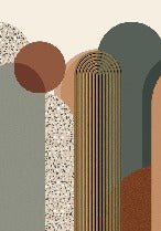Carta da parati grafica art déco di tendenza