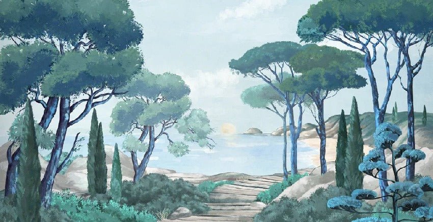 Papier peint balade dans les calanques