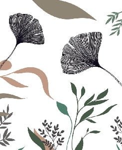 Tapete Ginkgo Floral Artist