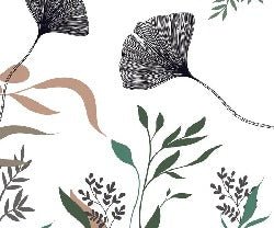 Tapete Ginkgo Floral Artist