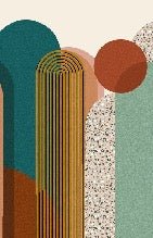 Carta da parati di tendenza grafica Art pop deco