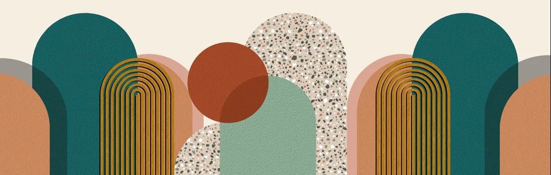 Carta da parati di tendenza grafica Art pop deco