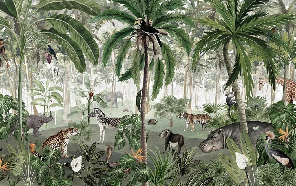 Babytapete Harmonie der Tiere