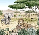 Carta da parati della savana segreta per bambini