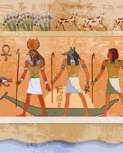 Papier peint bistrot peinture Egyptienne