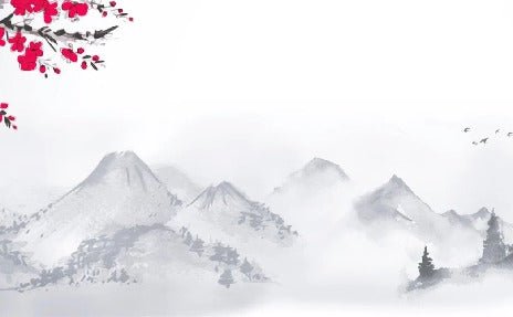 Zen-Tapete mit minimalistischer Landschaft