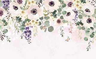 Blumentapete Provence