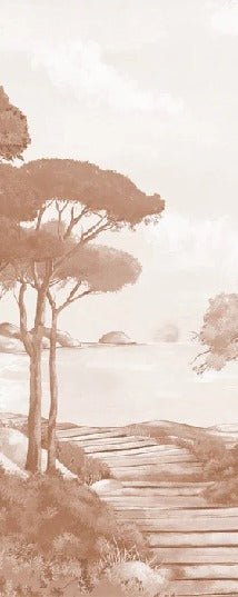 Tapete Spaziergang in den Calanques terracotta