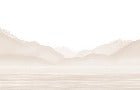 Papier peint Annecy et son lac paisible beige