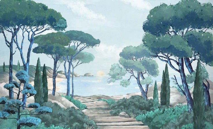 Papier peint balade dans les calanques