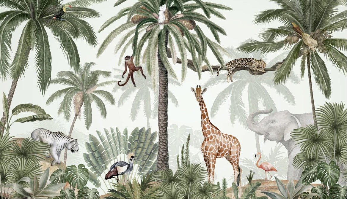 Carta da parati per bambini Giungla pacifica
