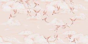 Carta da parati poetica per la cameretta dei bambini in terracotta