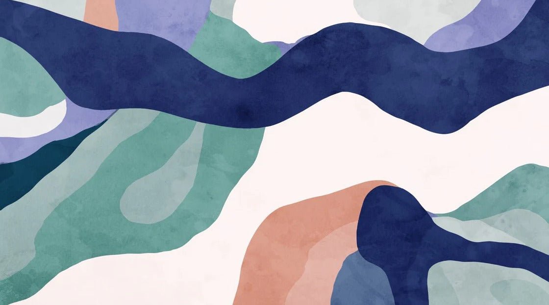 Papier peint abstrait ondulation