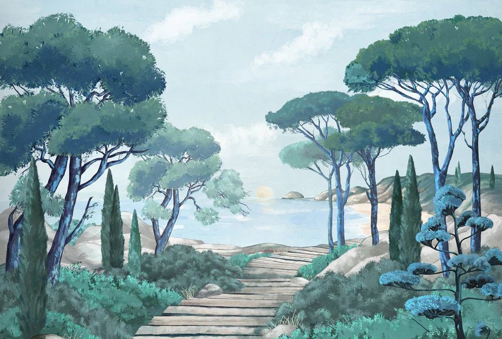 Papier peint balade dans les calanques