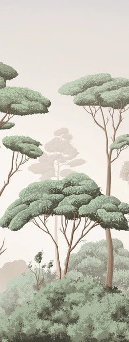 Papier peint brise légère pinède
