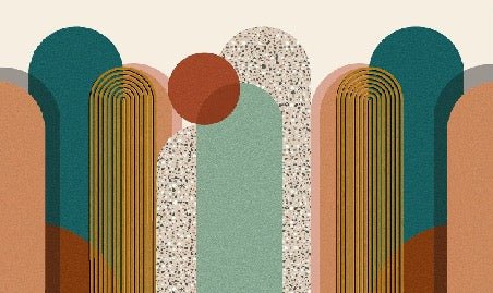 Carta da parati di tendenza grafica Art pop deco