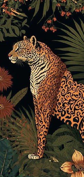 Carta da parati esotica tigre