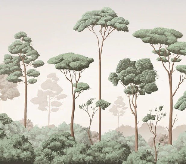 Papier peint brise légère pinède