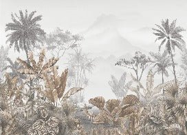Carta da parati seppia tropicale