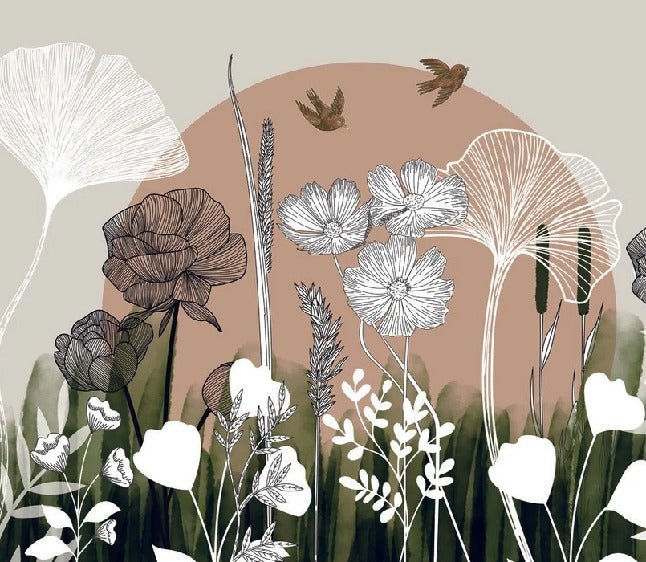 Toilettenpapier Blumenillustration