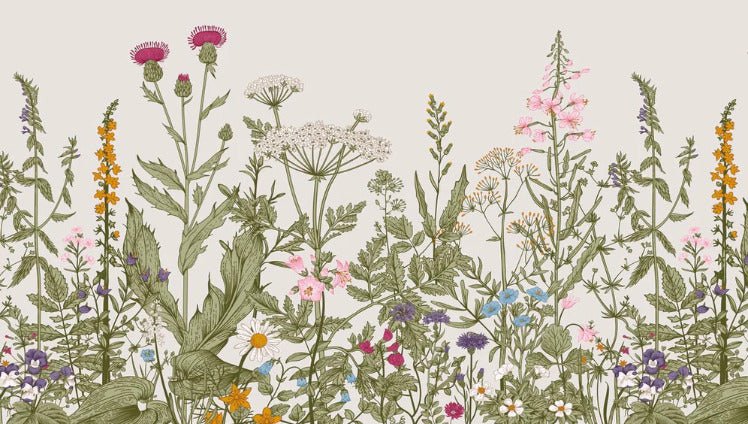 Tapete Bistro Botanik Folk Romantik