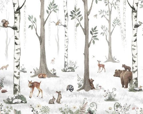 Papier peint animaux printemps forêt