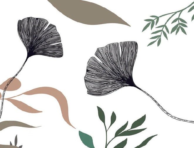 Tapete Ginkgo Blumenkünstler
