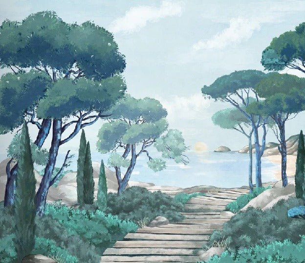 Papier peint balade dans les calanques, XXL, tendance