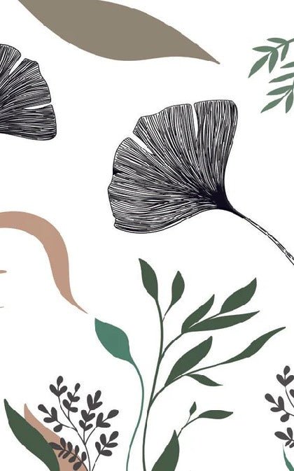 Tapete Ginkgo Blumenkünstler