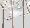 Carta da parati per cameretta dei bambini panda