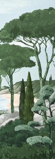 Tapete „Spaziergang in den grünen Calanques“