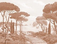 Carta da parati Passeggiata nei torrenti in terracotta