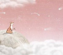 Carta da parati rosa notte calmante per bambini