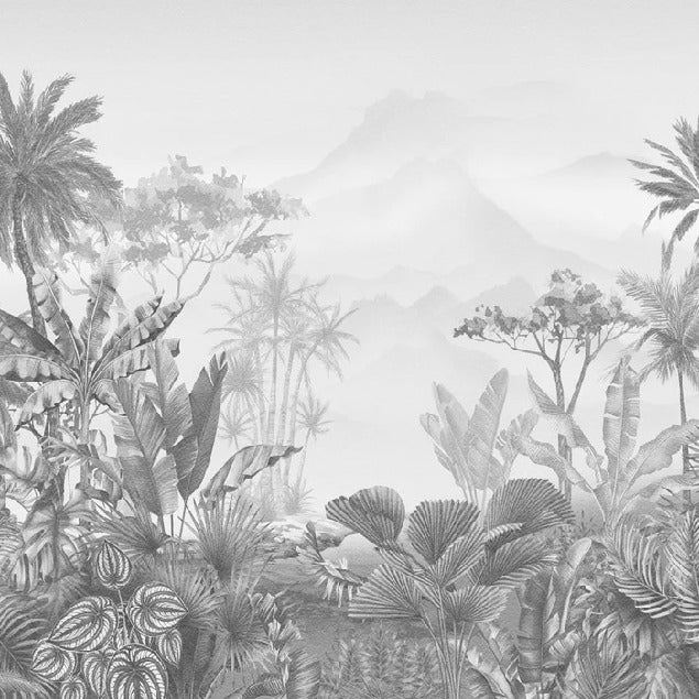 Carta da parati seppia tropicale