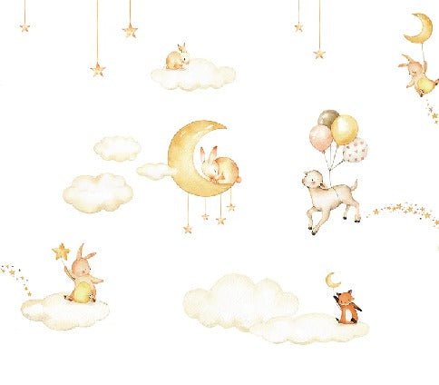 Tapete Baby jolis rêves weiß