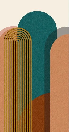 Carta da parati di tendenza grafica Art pop deco