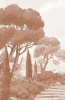 Tapete „Spaziergang in den Calanques“ Terrakotta