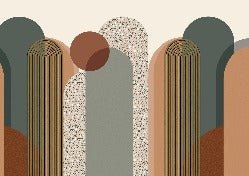 Papier peint bureau Art déco graphique tendance