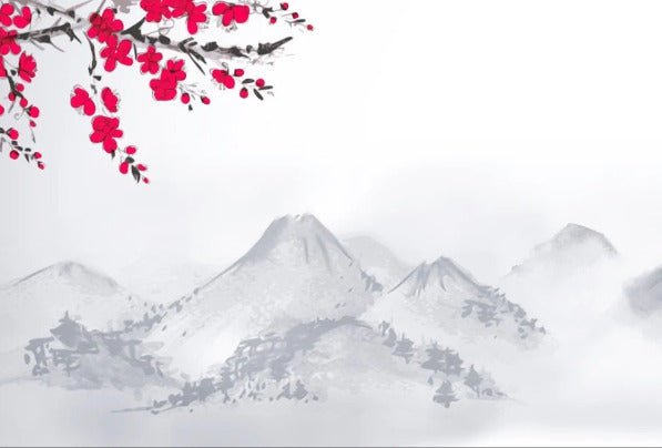 Papier peint zen paysage minimaliste