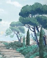 Papier peint balade dans les calanques