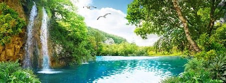 Papier peint Cascade détente