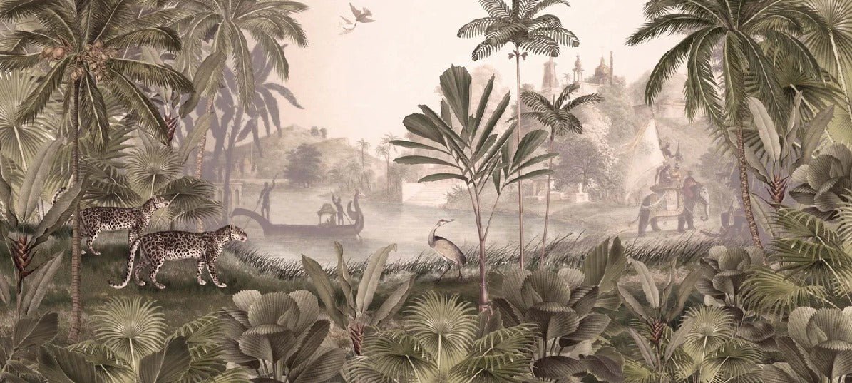 Papier peint jungle haven léopard