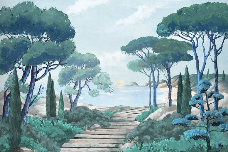 Papier peint balade dans les calanques