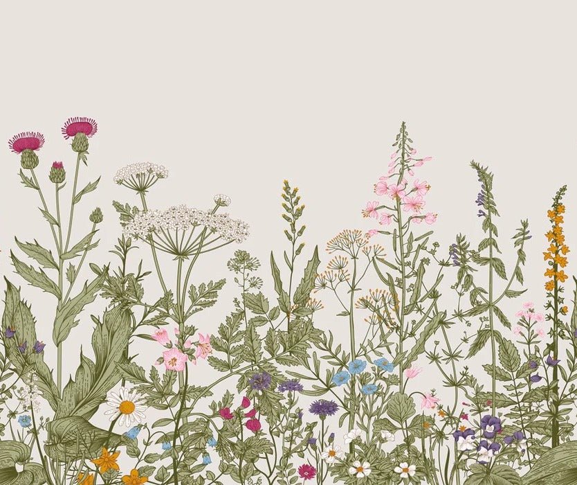 Tapete Bistro Botanik Folk Romantik