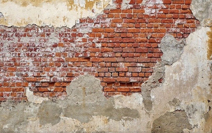 Papier peint bistrot brique cassée
