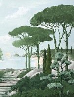 Tapete Spaziergang in den Calanques grün