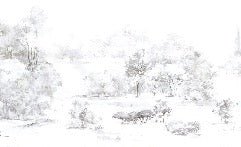 Tapete Kiefernwald Aquarell